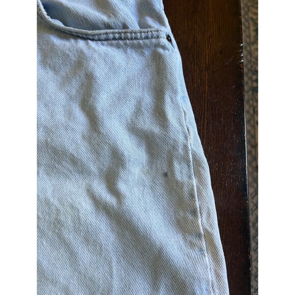 Vintage Levi's 550 Light Wash Distressed Denim Jean Shorts Jorts Size 42" Waist - Picture 10 of 13